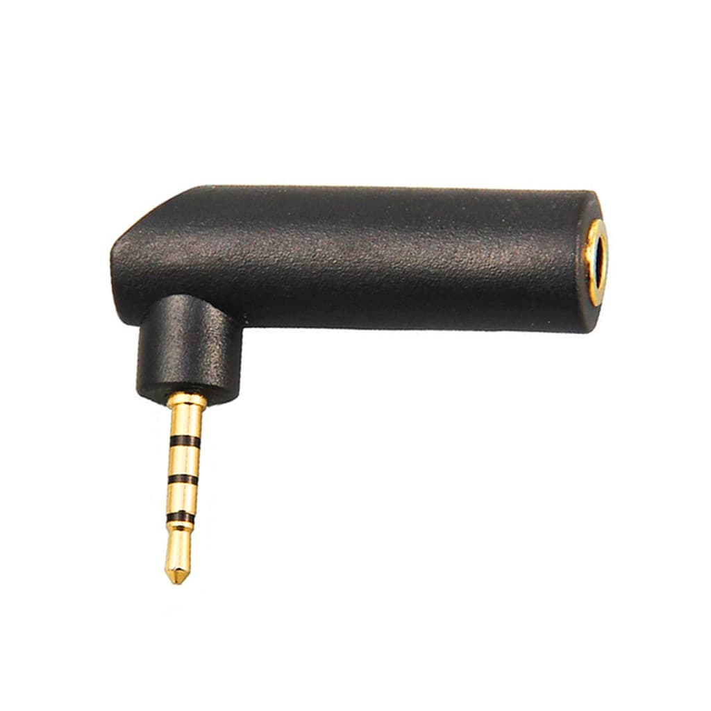 Adaptador Conversor P2 para P1 3.5mm para 2.5mm em ângulo 4 polos