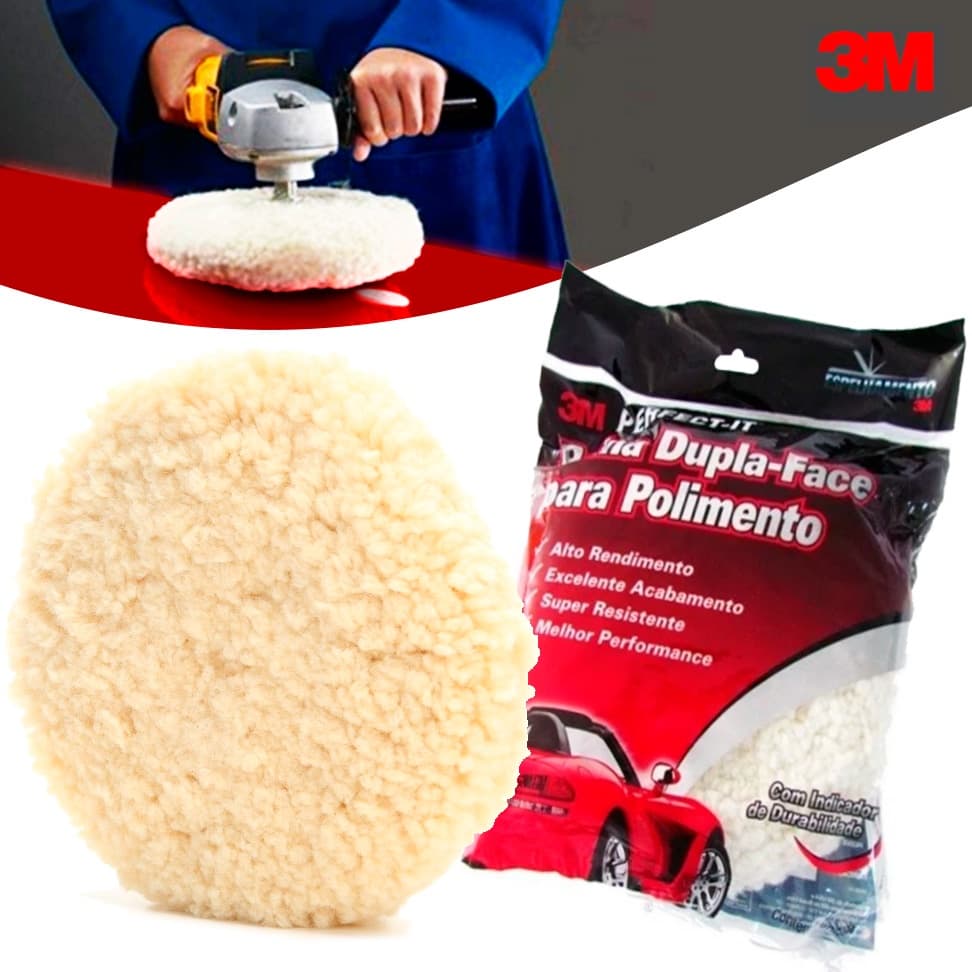 Boina para Polimento e Espelhamento 3M Dupla Face 8" Linha Gold - Normal