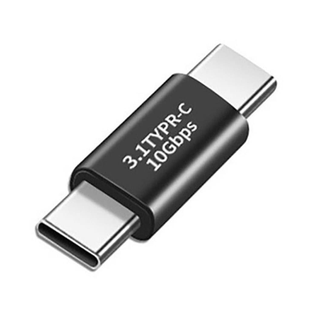 Adaptador Macho - Macho Horizontal USB Tipo C TipoC Tipo-C