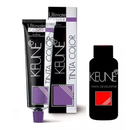 Tintura Keune Ultimate Plus 60 Ml Cores +  Ox Cream Dev 20vol 6% 60ml