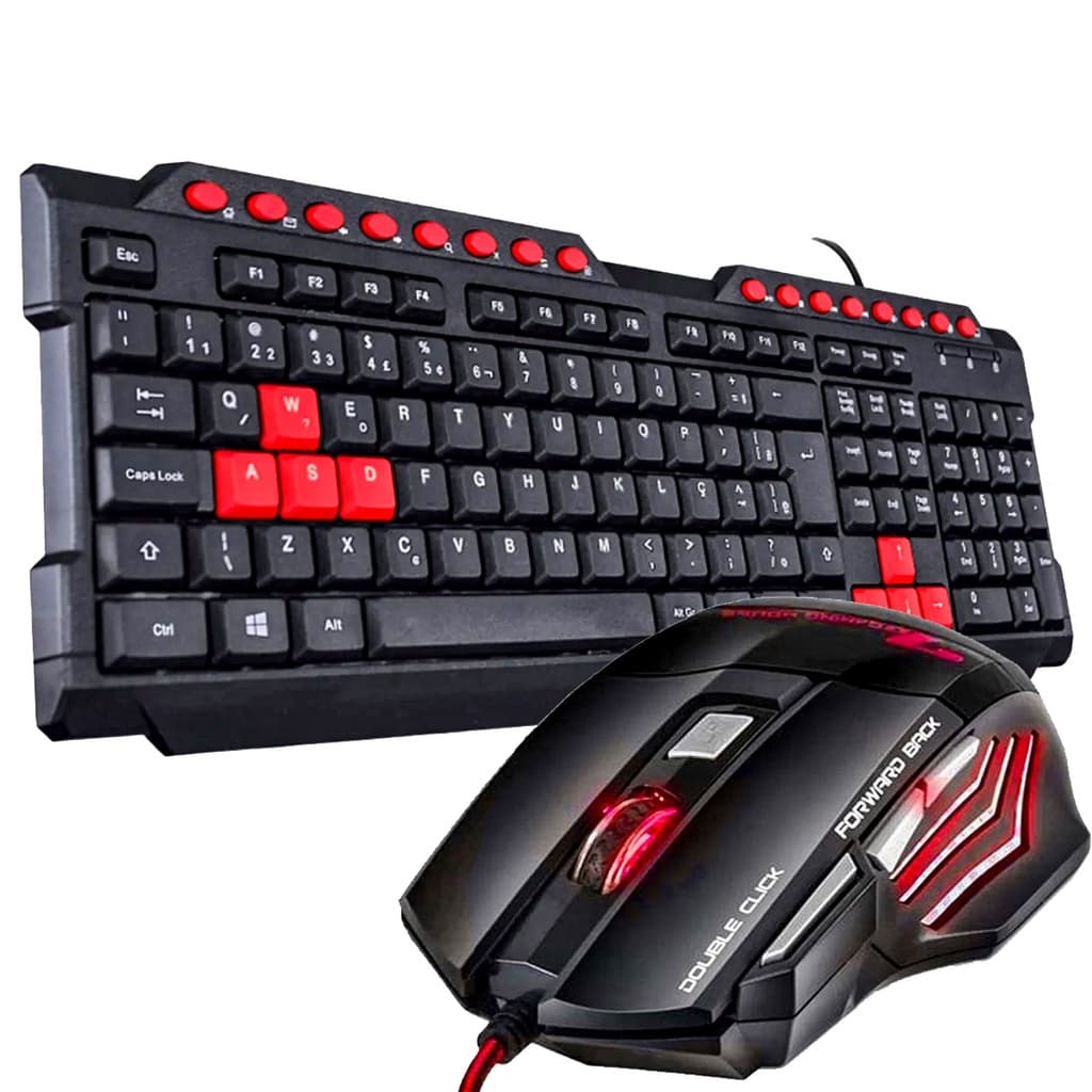 Kit Teclado Multimidia E Mouse Básico Com Fio Usb Qualidade Gamer