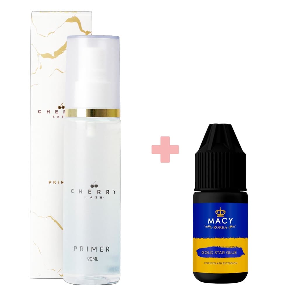 Primer Cherry Lash 90ml + Adesivo Cola Macy Gold 3g
