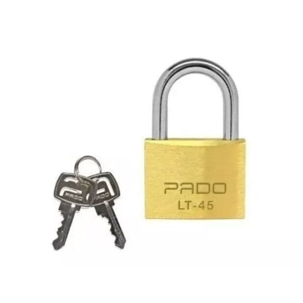 Cadeado De Latão Pado Lt 45mm 2 Chaves Não Enferruja
