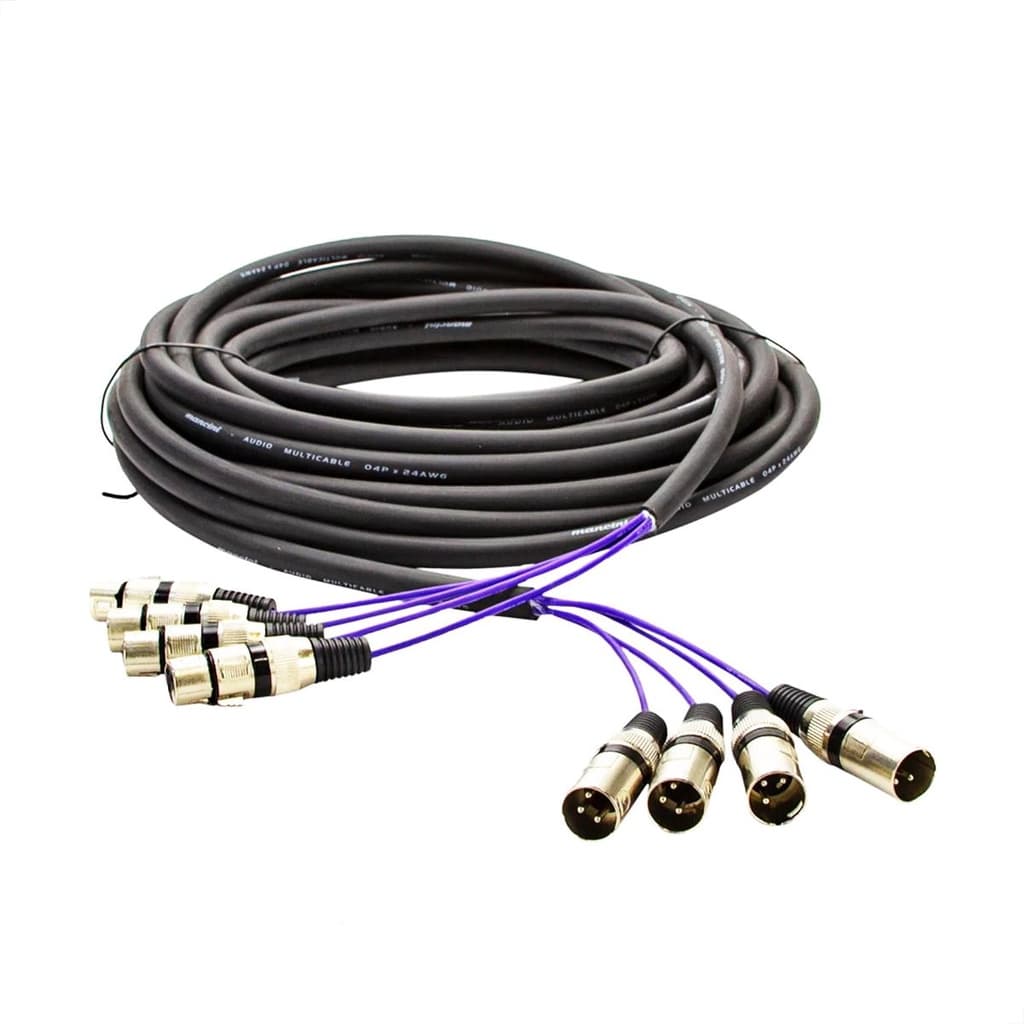 MultiCabos com Conectores XLR 4 Vias - Cirilo Cabos 5 Metros