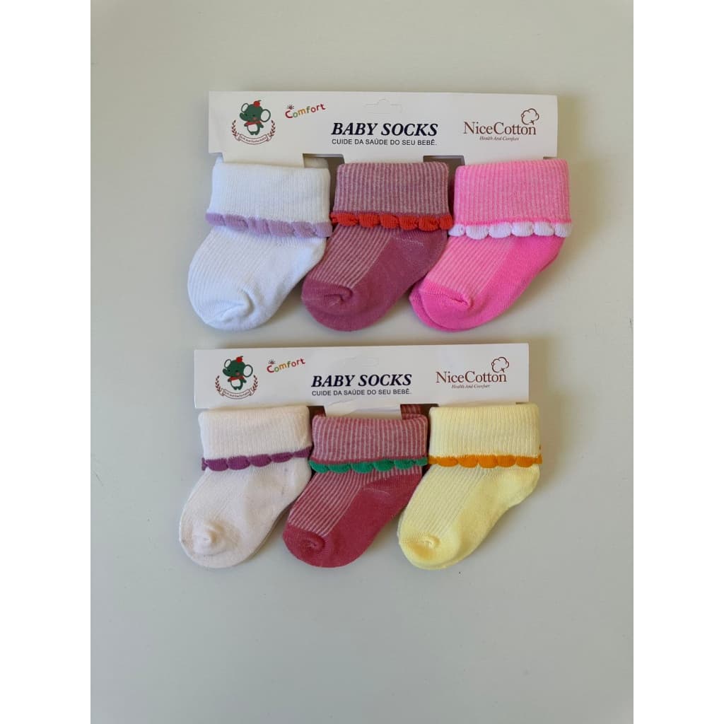Kit 12 Pares Infantil Meninas e Meninos 0-2 Anos