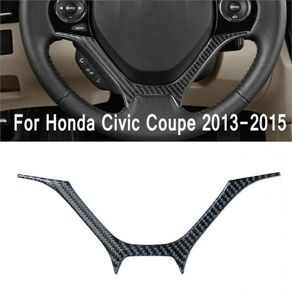 Painel De Fibra De Carbono Para Volante De Carro Guarnição Da Capa Honda Civic Coupe 2013-15