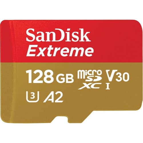 CARTÃO MEMÓRIA SANDISK EXTREME MICRO SD XC 128GB (190MB/S)