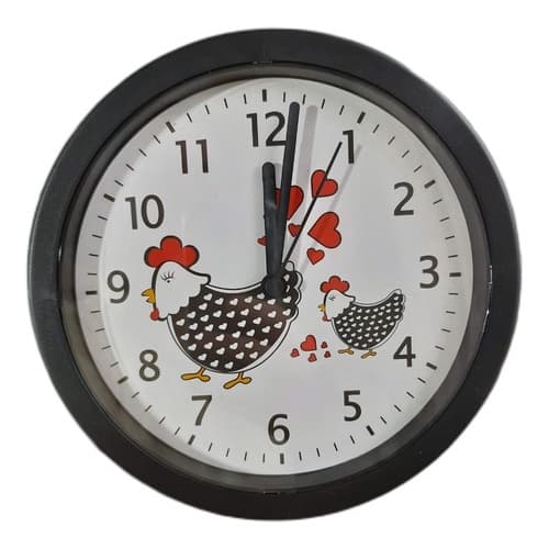 Relógio De Parede Decoração Casa Cozinha Galinha Carijó