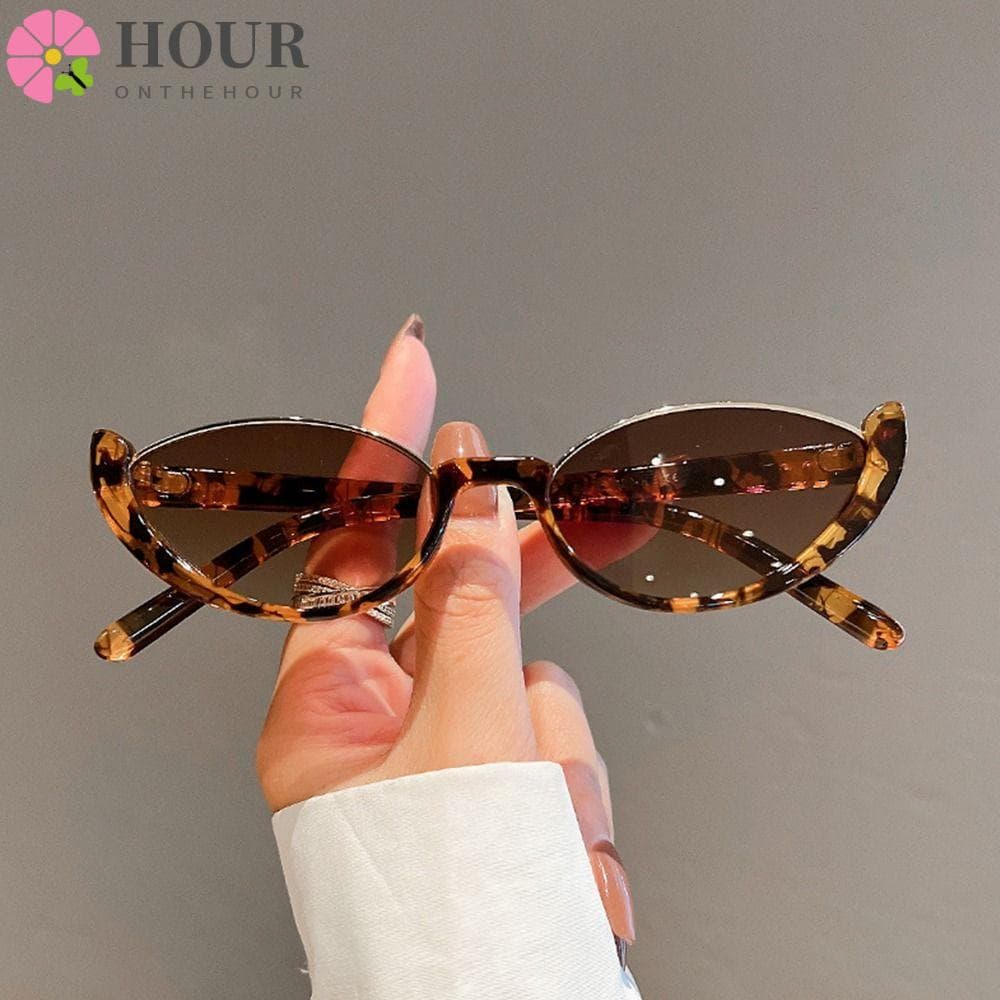 HOUR Óculos De Sol De Olho De Gato Moda Feminina Homens Meia Armação