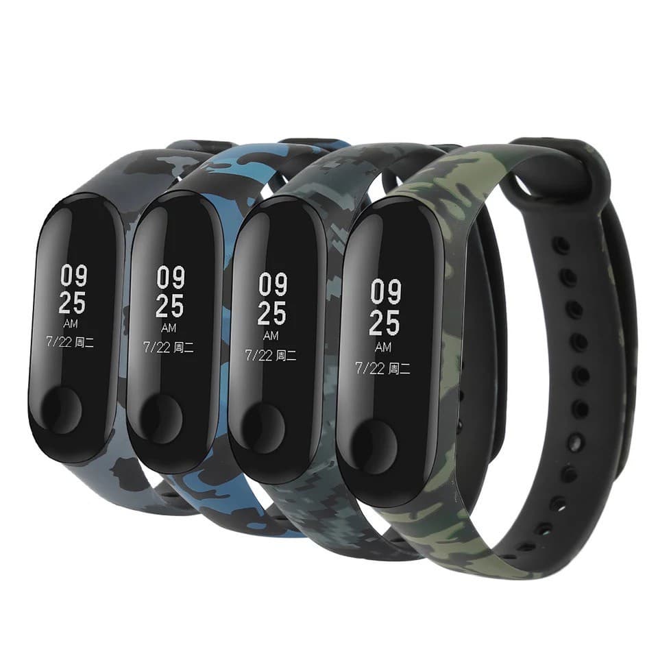 Pulseira Camuflada Para Xiaomi Mi Band 3 e 4 Miband de Silicone