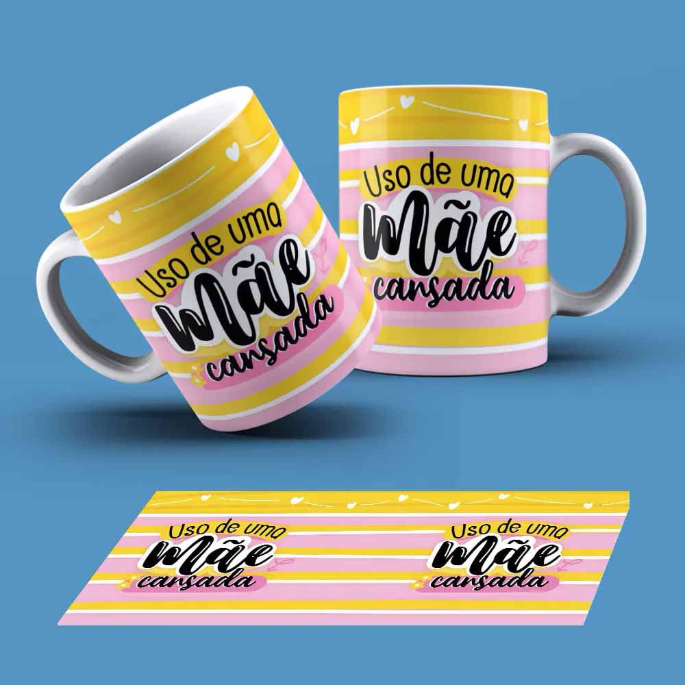 Caneca Flork Tema Mãe Personalizada Com Nome Ref (31723)