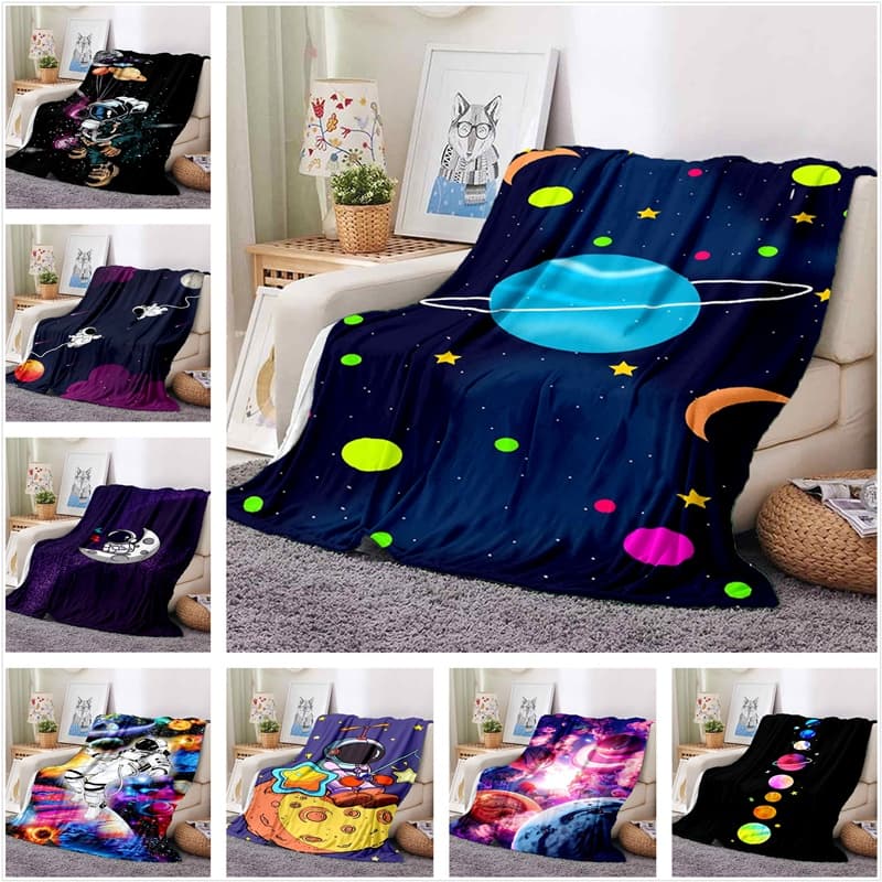 Espaço Exterior Astronauta Planeta Cobertor Sofá Escritório Cochilo Ar Condicionado Macio E Confortável Cama Pode Ser Pe
