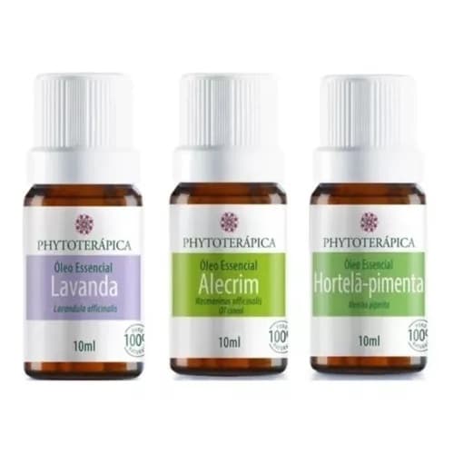 Kit Lavanda + Hortela-pimenta + Alecrim oleo Essencial 10ml phytoterapica