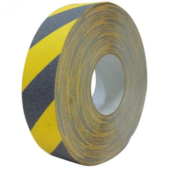 Fita Antiderrapante Rolo 15 metros Zebrada Preto Amarelo Tipo Lixa Prova Água