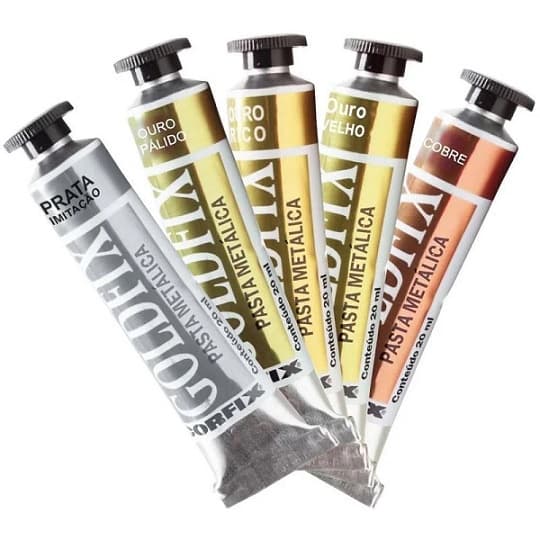 Pasta Metálica Goldfix para Artesanato Pintura Corfix