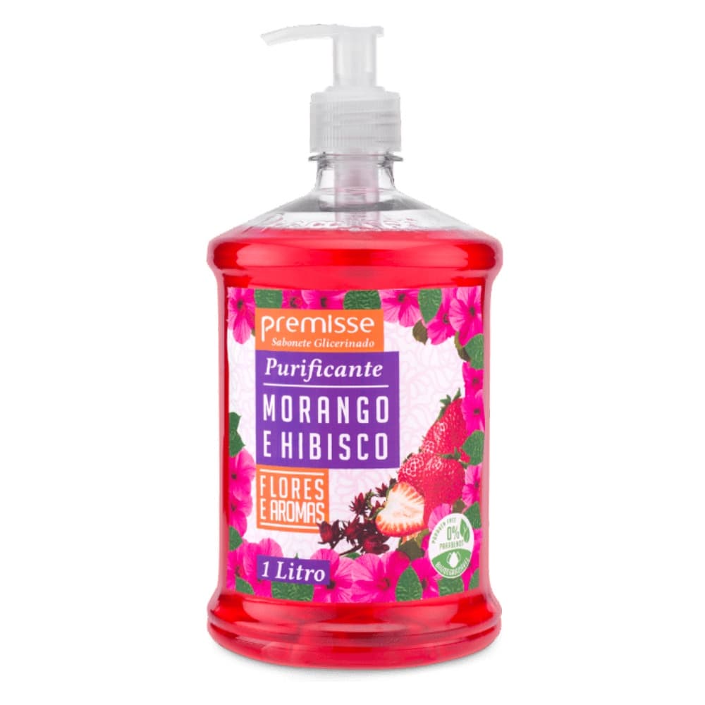 Sabonete Líquido Morango e Hibisco Suave 1L Premisse