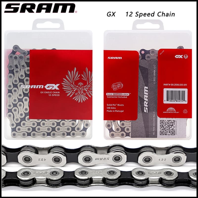Sram GX Eagle 12 Corrente De Velocidade Para Bicicleta De Montanha MTB 126L Silver Original Acessórios
