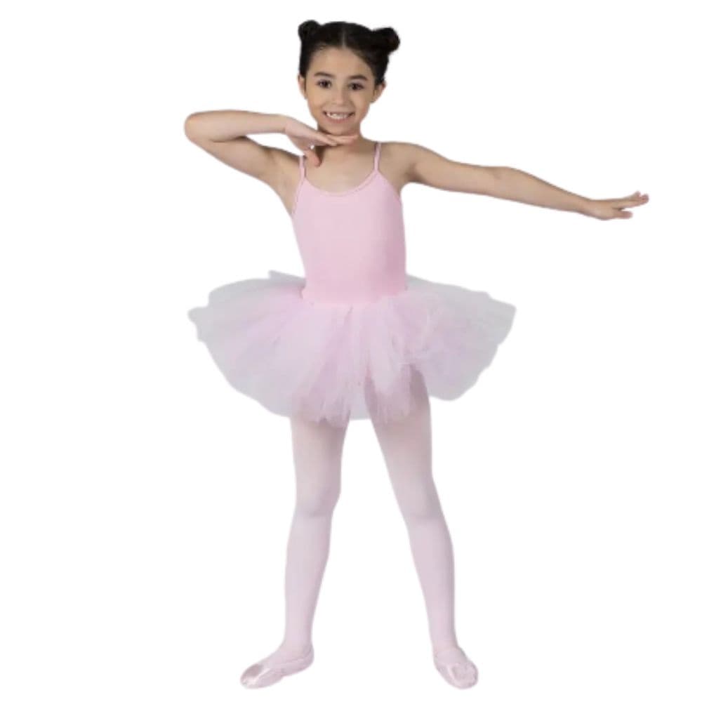 Collant Body Infantil em Amni com Saia de Tule Sonho de Bailarina