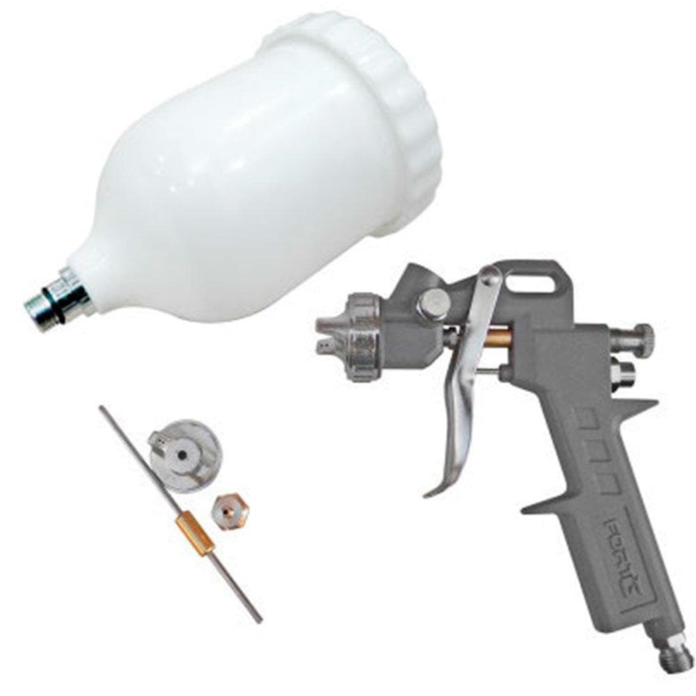 Pistola de Pintura Gravidade Reservatório 600ml 2 Jogos de Reparo e Bico 1.4mm FortG