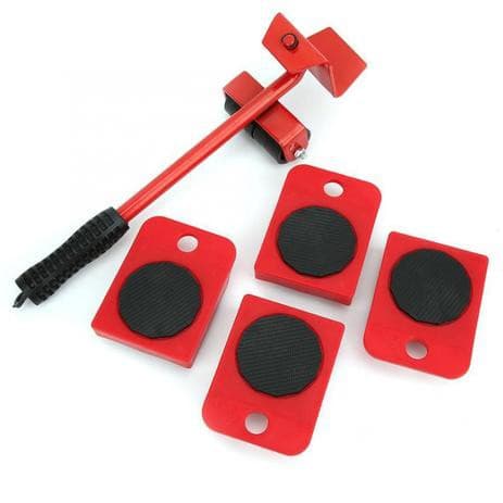Aparelho Movedor Móveis Fácil Levantador Materiais Pesados Kit 5 Peças Sliders