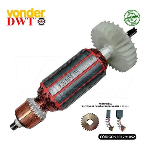 Rotor Induzido 220 P/furadeira Vonder Fiv1050 E Dwt Fid1050