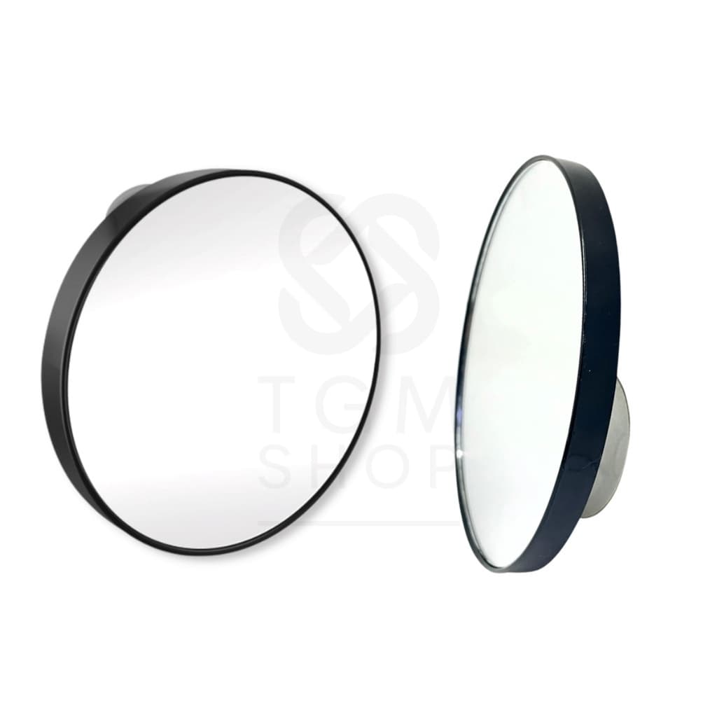 Mini Espelho Redondo De Maquiagem 10X De Ampliação Com Duas Ventosas Aumento Zoom Maquiagem Para Barba/cabelo Com Lente De Tamanho 14cm C/ Ventosa Para Box Banheiro