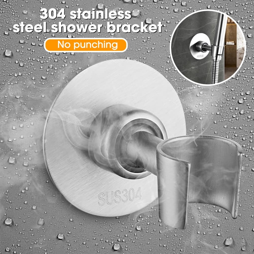 Suporte De Chuveiro Durável Para Serviço Pesado 360 ° Ajustável De Cabeça Portátil Universal De Aço Inoxidável Fácil Instalação Com Parafusos