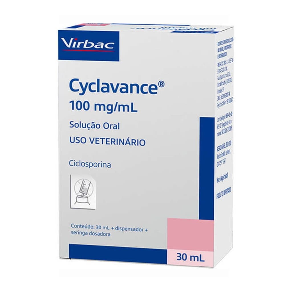 Cyclavance 100 Mg/ml Virbac Original 30ml Cães Dermatite