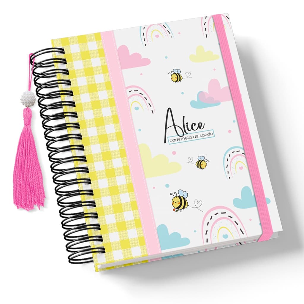 Caderneta de Vacinação Personalizada Abelhinhas Fofa