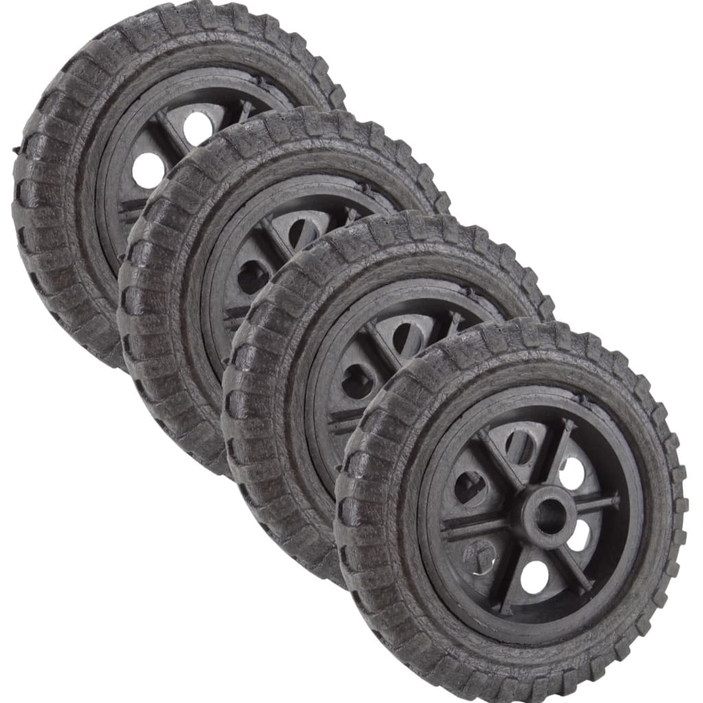 4 Roda 6 Polegada P/ 75 Kg Carrinho Feira Mercado Maleiro Bolsa Reforçado 15cm Cortador Grama 6"
