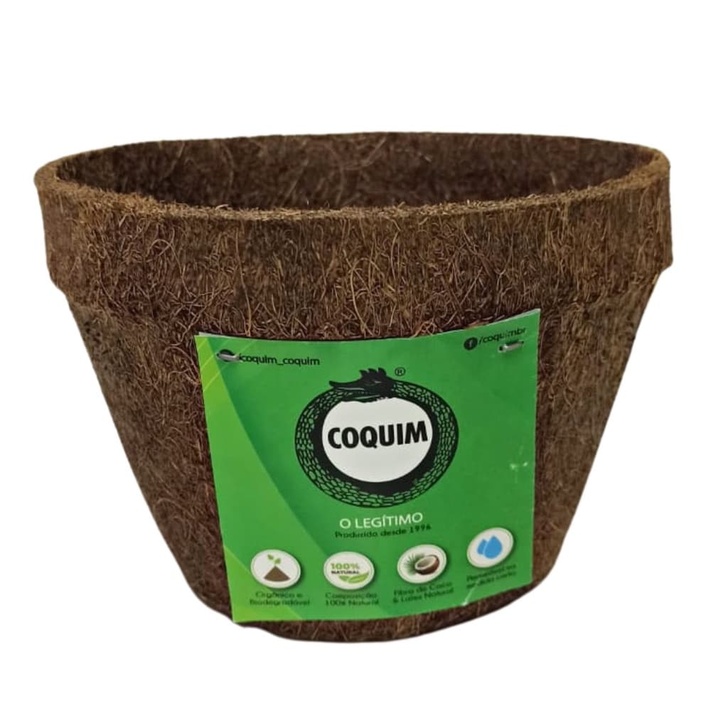 Vaso Planta de Fibra De Coco Nº 10 Lírio Orquídea Rosa Plantas Naturais Coquim