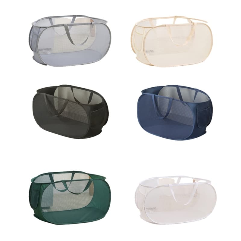YU Cesto De Roupa Suja Dobrável Com Alças , Acessório Oco À Prova De Umidade Para Crianças , Meninas , Meninos , Quarto