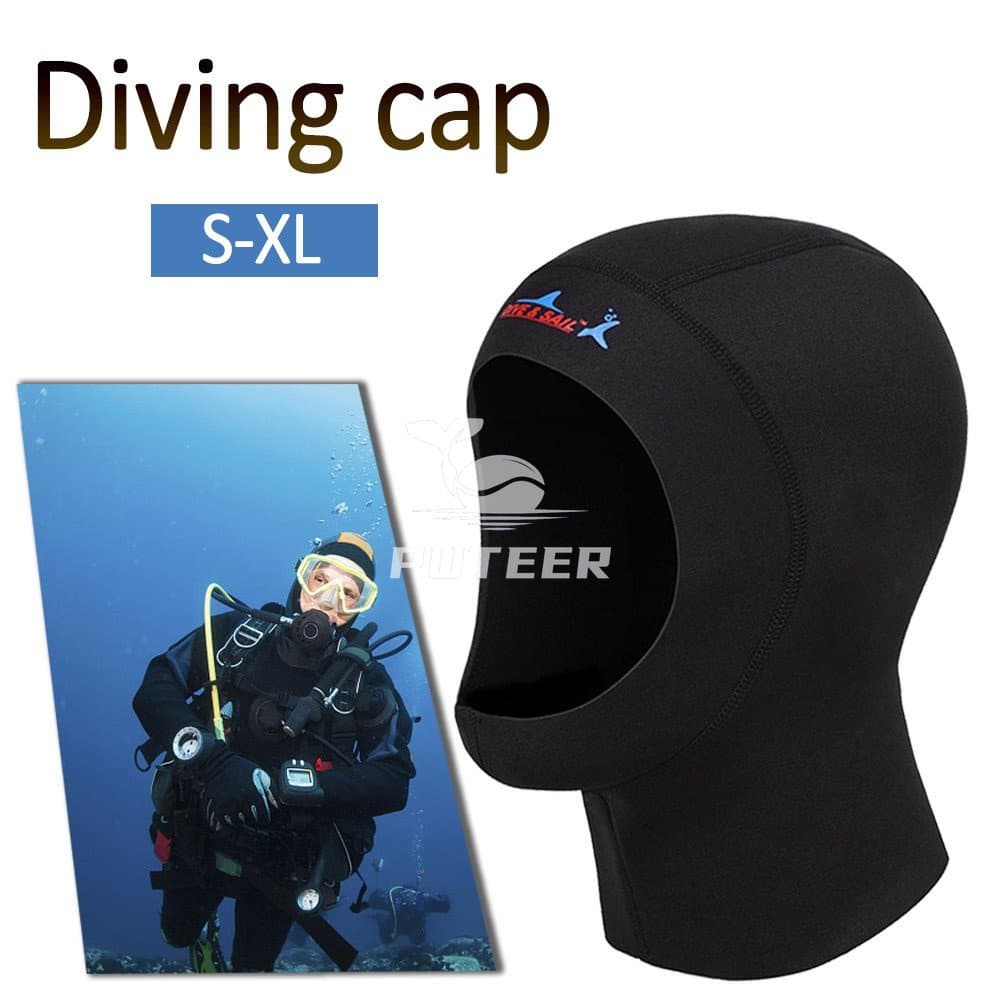 Boné De Mergulho Neoprene 3mm Capa Com Cabeça De Pescoço Chapéu De Natação Para Snorkeling , Pesca Lança Livre Mulher Homem S X L XL