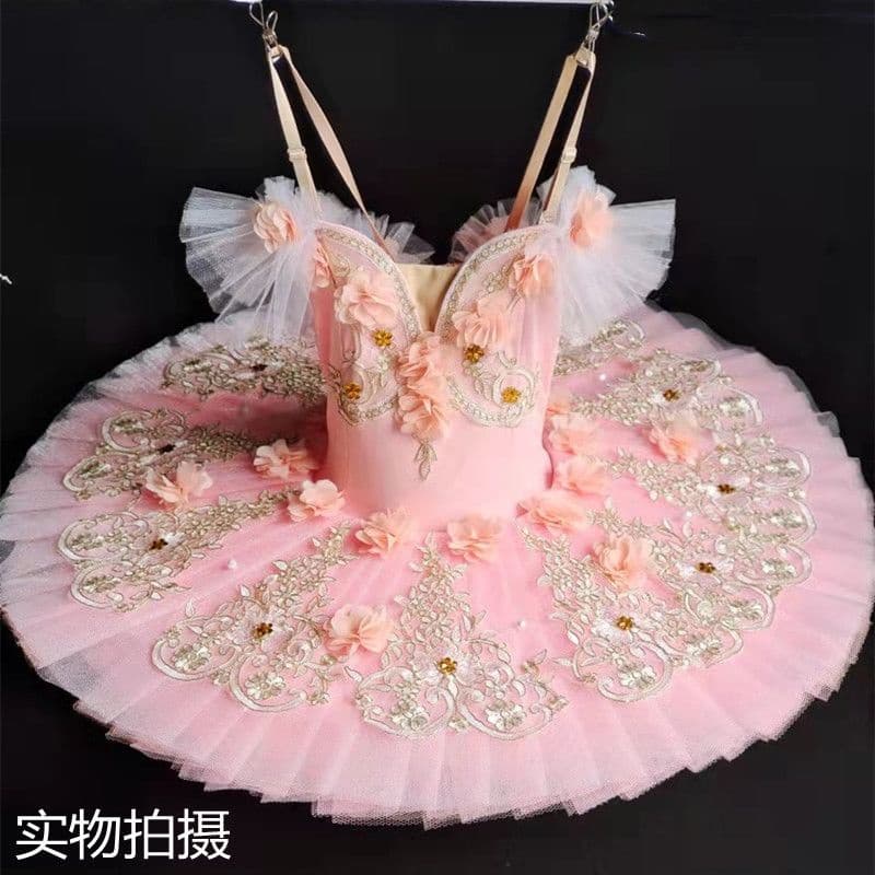 Traje de Ballet Infantil Saia TUTU Saia de Dança de Cisne Pequena Saia de Gaze Meninas de Ballet do Lago de Cisne S