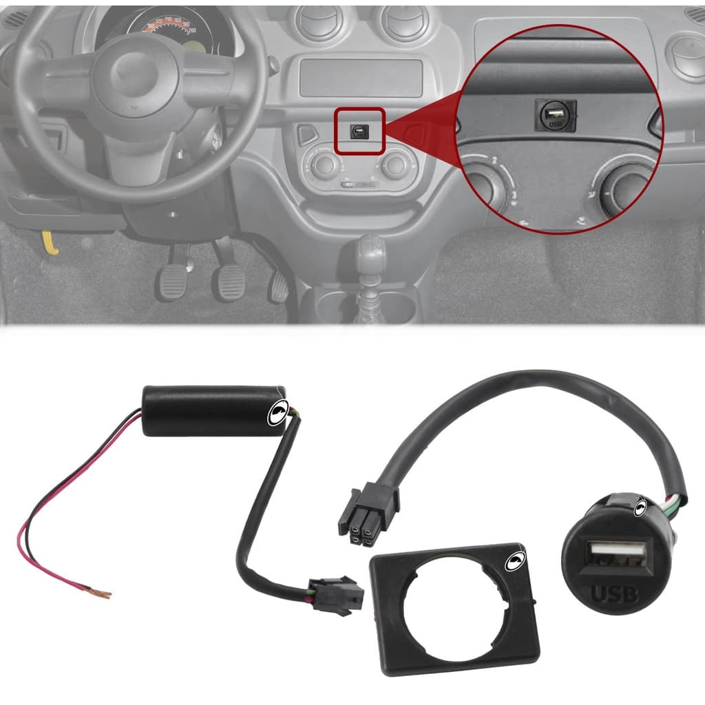 Tomada USB Inteligente Universal Veicular, Carro, Moto, Camionete, Vans e Caminhão Tragial