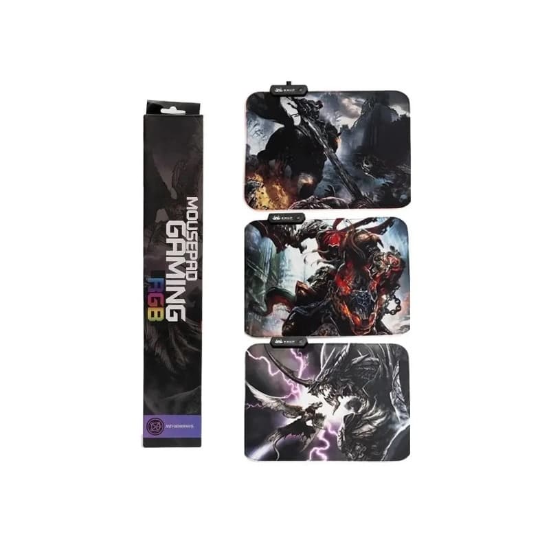 Mousepad Gamer RGB Antiderrapante Luz Led 35cmX25cm