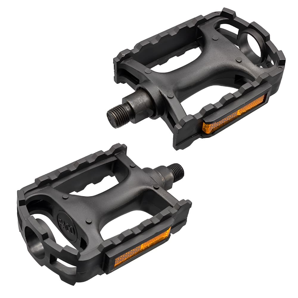 Pedal Plataforma 1/2 Nylon Rosca Fina C/ Refletor Paco