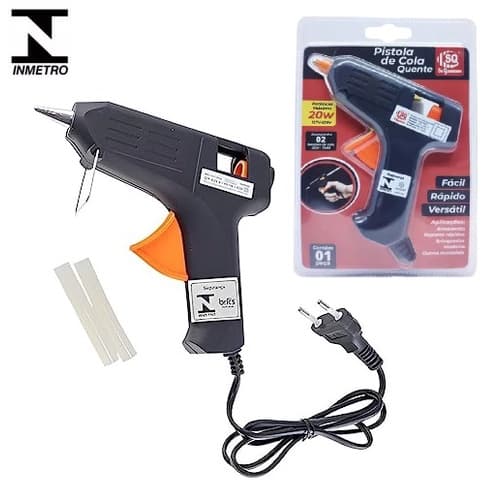 Pistola Cola Quente Bivolt 12w Incluso 2 Bastões de Cola