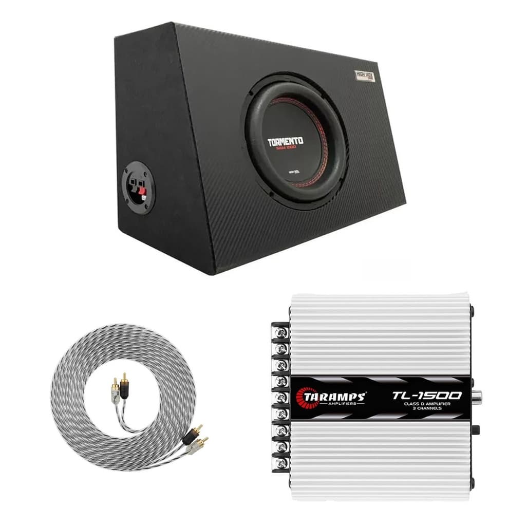 Caixa Inclinada Tormento 8 Polegada com Modulo Tl1500 Rca 5m