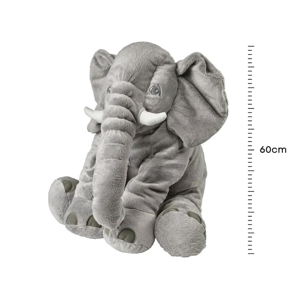 Almofada Elefante Pelúcia 60cm Travesseiro Bebê Antialérgico
