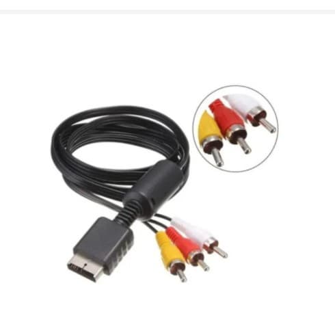 Cabo Av Audio e Video Rca Para Playstation 1, Ps2 E Ps3