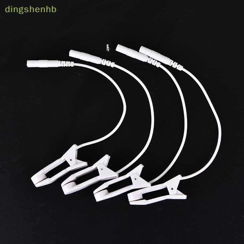 dingshenhb 2pcs 2.0mm Clipe Para Alívio Da Dor Na Orelha tens Cabo De Conexão De Eletrodo Bons Produtos