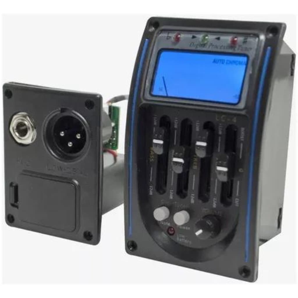 Equalizador Ativo LC4 Completo Afinador Digital e Bateria 9V