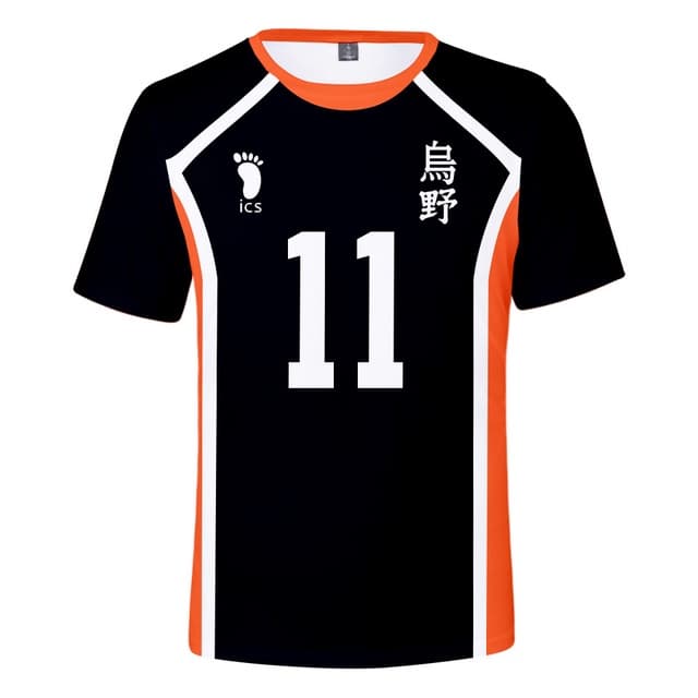 Anime Haikyuu Cosplay Masculino Karasuno High School Hinata Shoyo Kageyama Tobio Uniforme De Vôlei Divertido Camiseta Ro