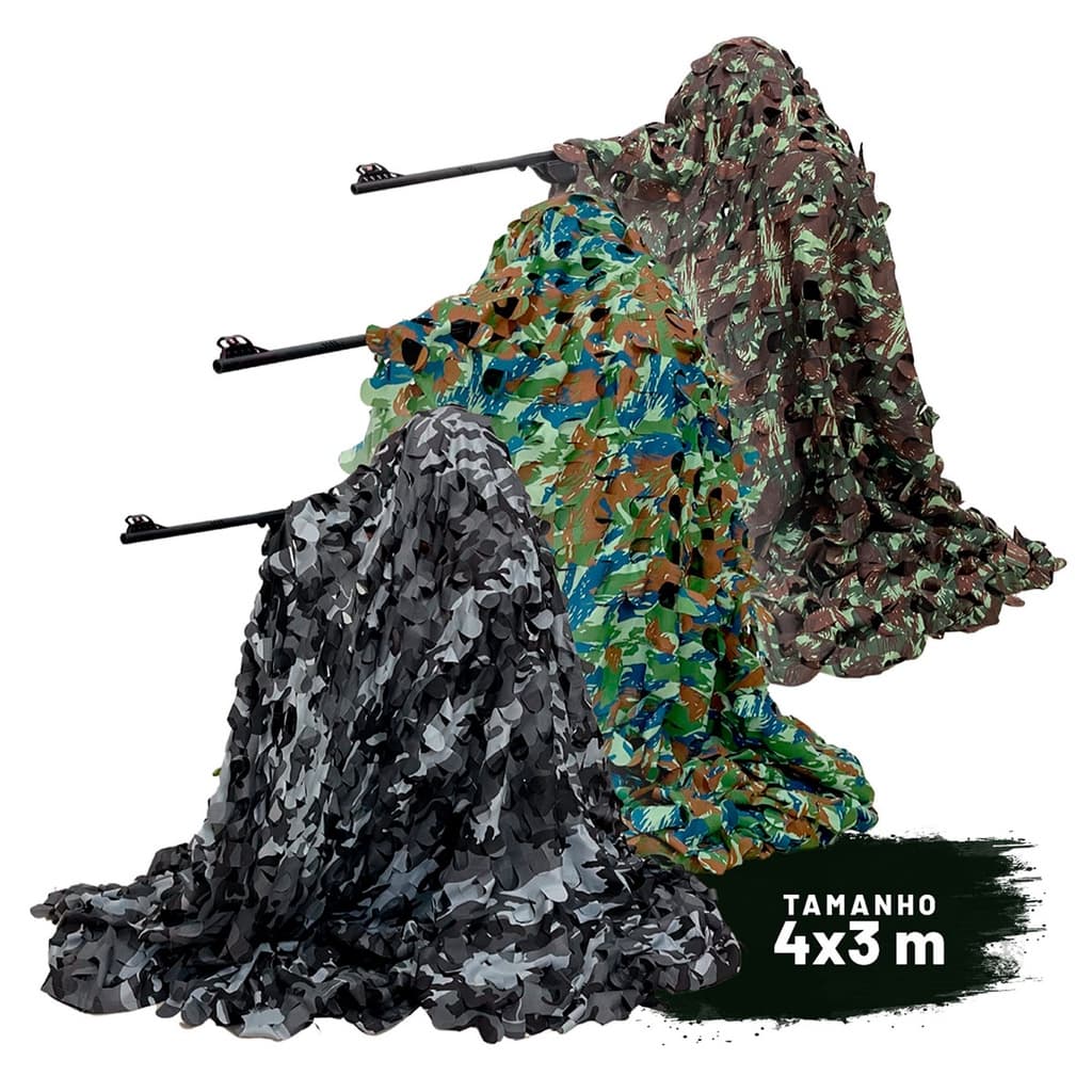 REDE DE CAMUFLAGEM EXÉRCITO BRASILEIRO, URBANO, FAB COM ESTOJO 12M²