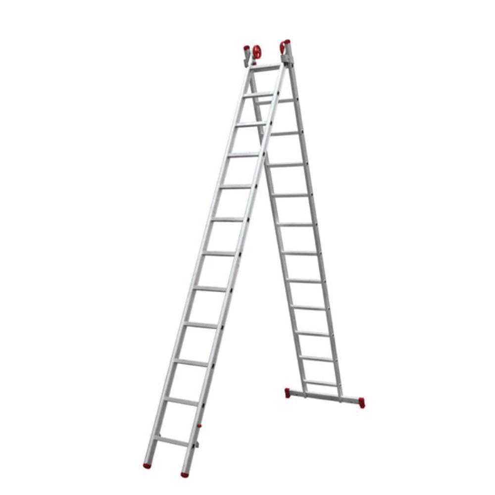 Escada Extensiva de Alumínio 12 x 2 Degraus 3.52 x 6.12 MT EVALD