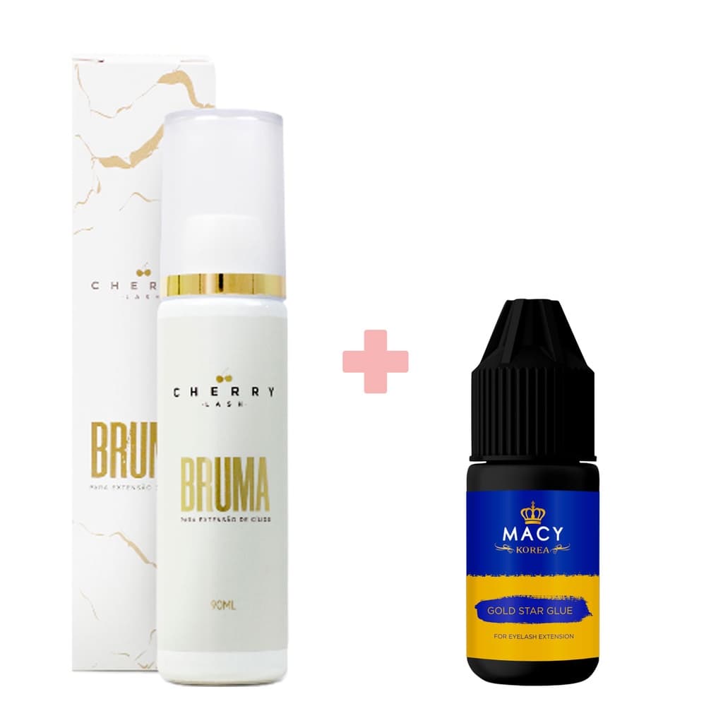 Bruma Aceleradora Cherry Lash 90ml + Adesivo Cola Macy Gold 3g