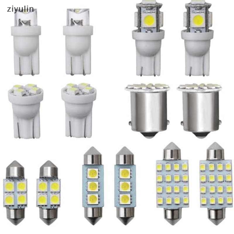 CVC 14PCS Pacote Interior De Leds Para Carros T10 36mm Mapa De Placas De Carro Kit De Luzes CV