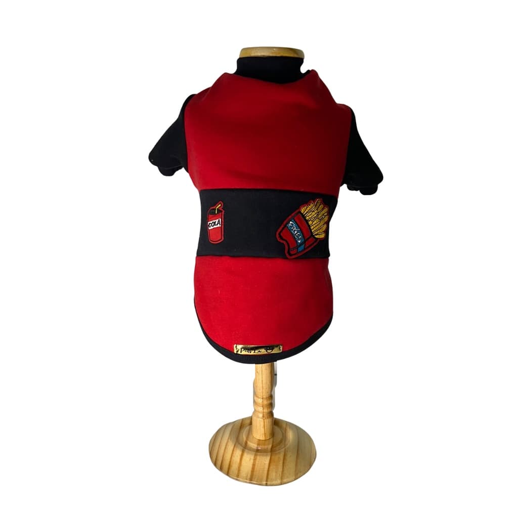 Roupa Pet Fast Food Modelo Moletom batata frita roupinha cachorro cães e gatos