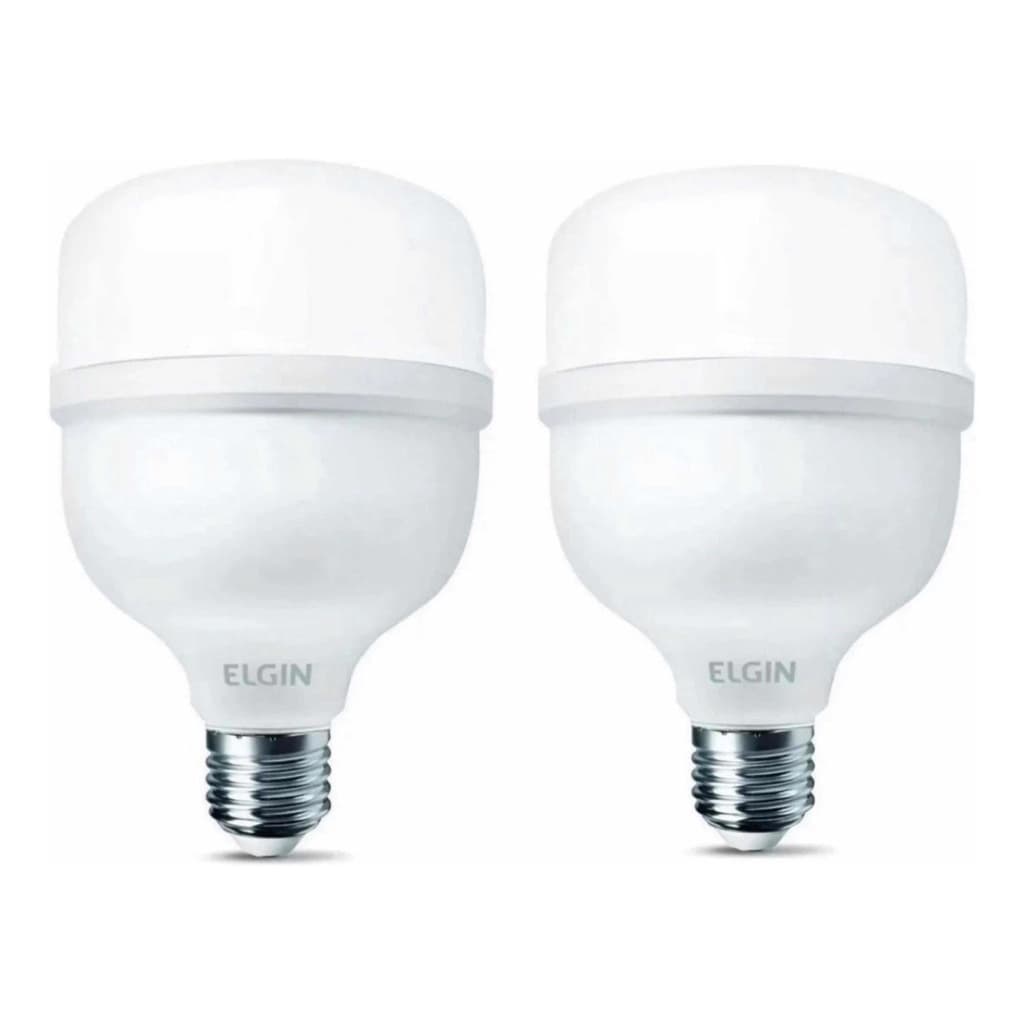 Kit 2 Lâmpadas Super Bulbo Alta Potência Led 50w 6500k Elgin